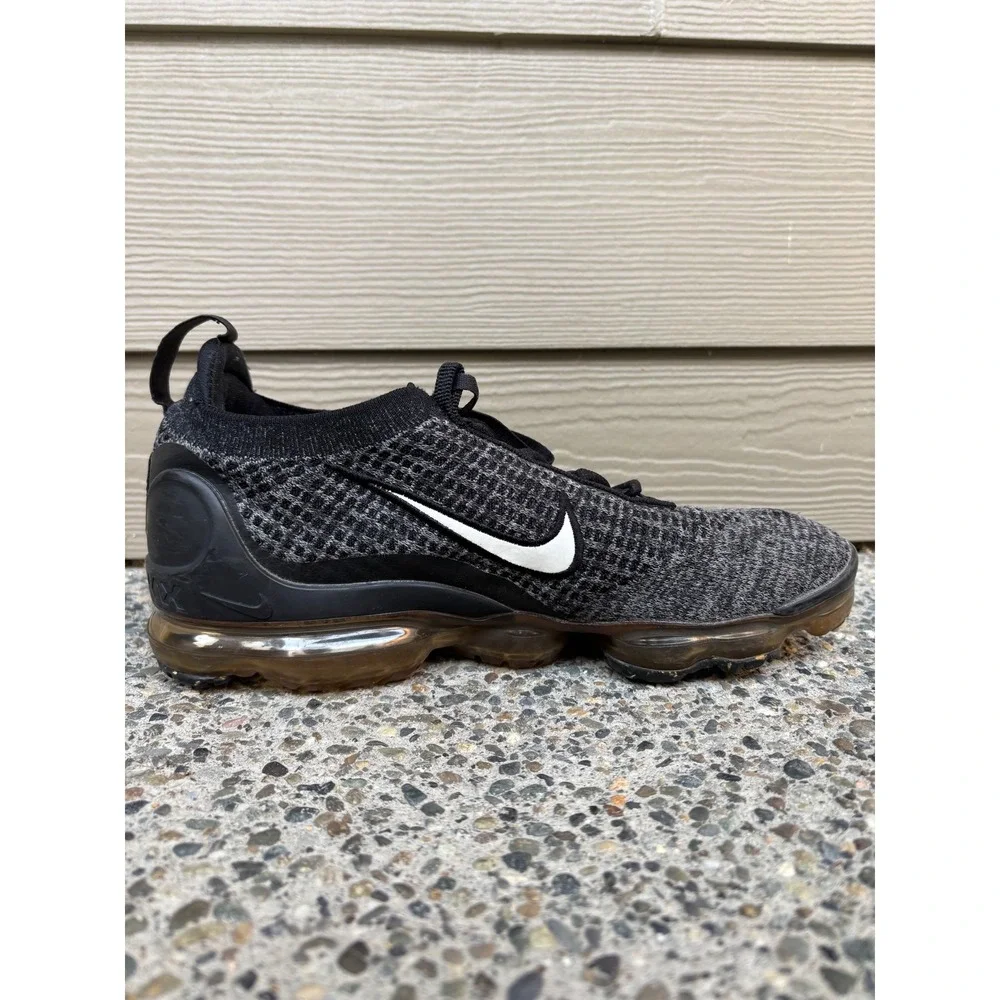 Nike Air VaporMax 2021 FK Mens Black Grey Flyknit Running Shoes DH4084-001